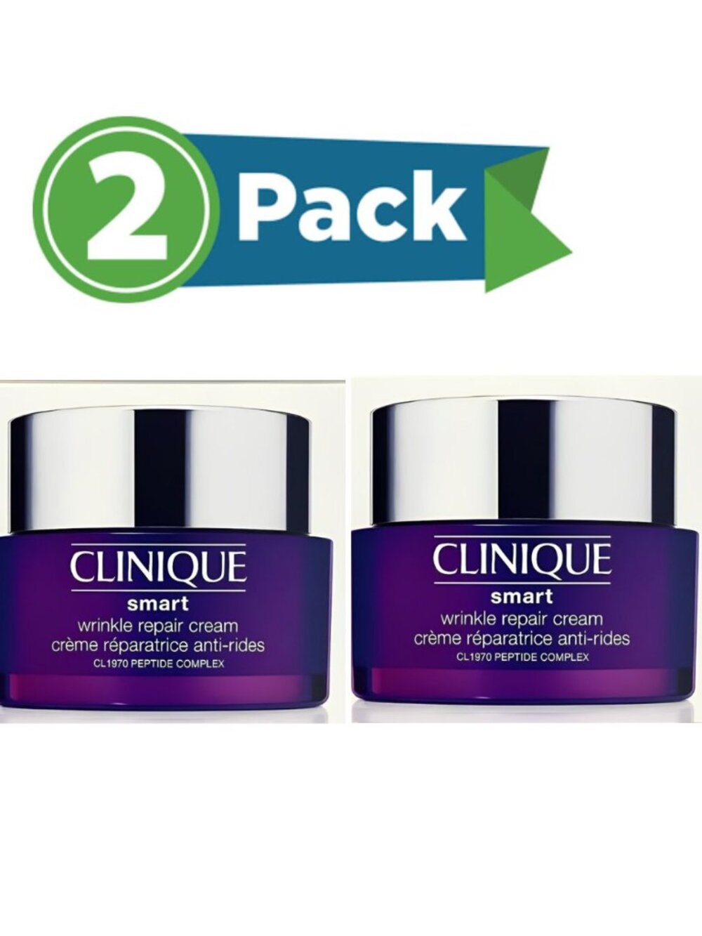 New Clinique Smart Clinical Repair Wrinkle Correcting Cream 1.7oz/50 ml (2x)